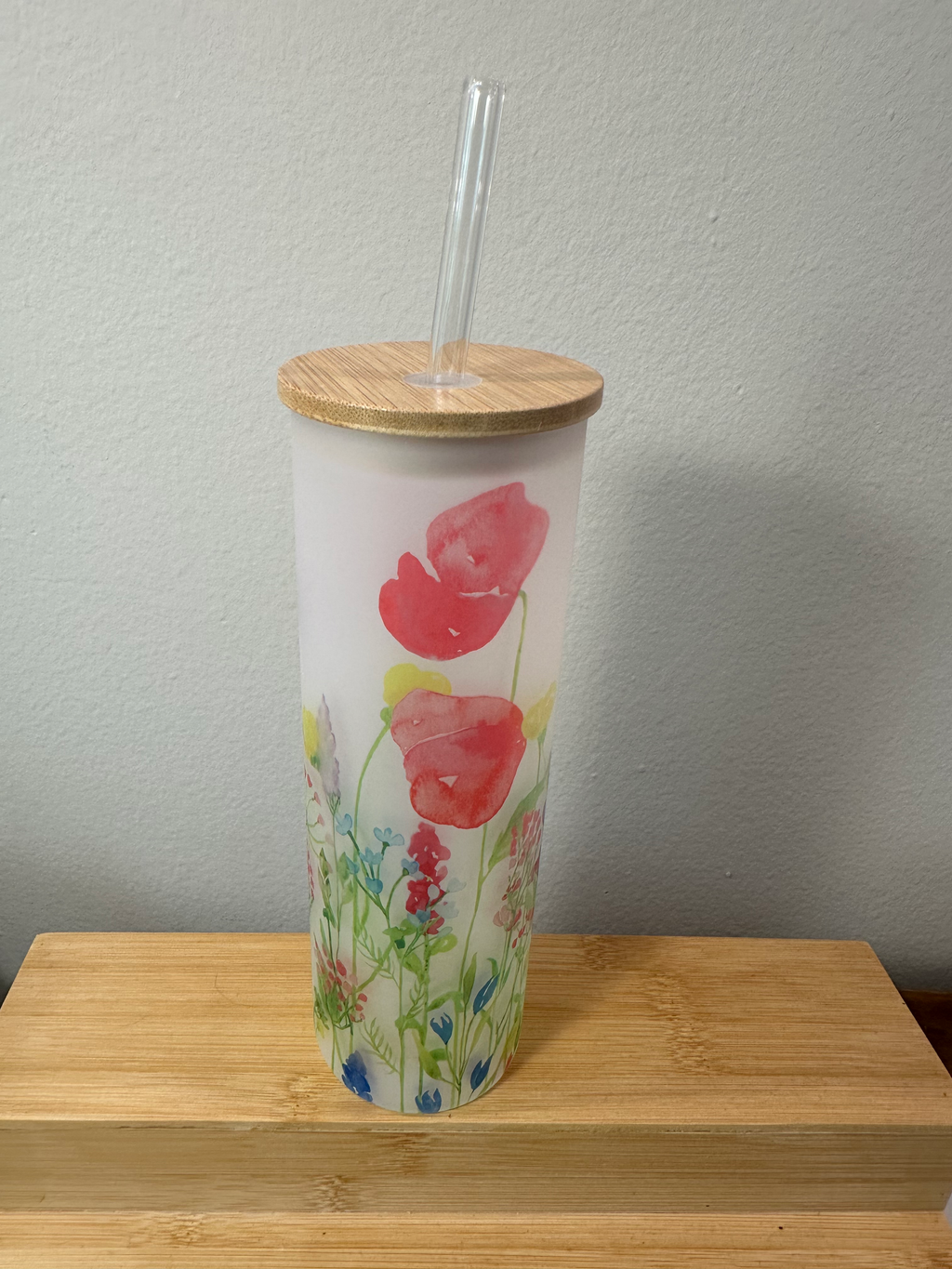 Floral Skinny 20oz Glass Tumblers image 2