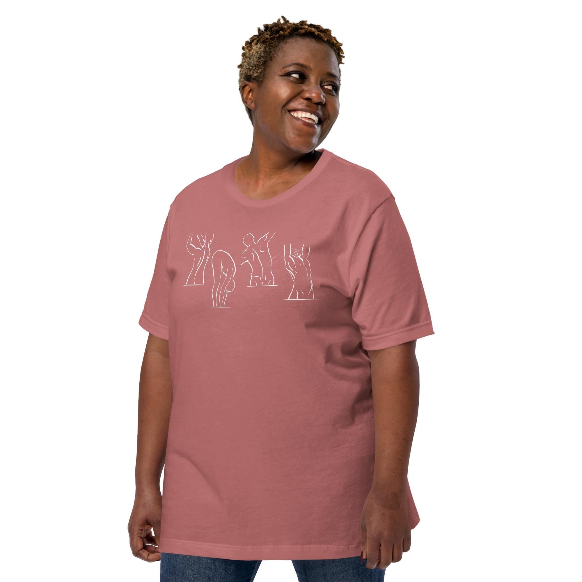 Spine is Flexible Unisex T-Shirt | Pilates Graphic Tee | Bella+Canvas | Black, Turquoise, Mauve