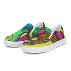 Womens Canvas Slip-On Shoes | Original Mermaid Art Design | Colorful Ocean-Inspired Sneakers