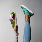 Womens Canvas Slip-On Shoes | Original Mermaid Art Design | Colorful Ocean-Inspired Sneakers