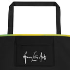 Mermaid Art Tote Bag | Colorful Beach Bag | Ocean-Inspired Canvas Carryall